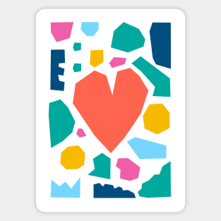 Mosaic Heart Collage Sticker